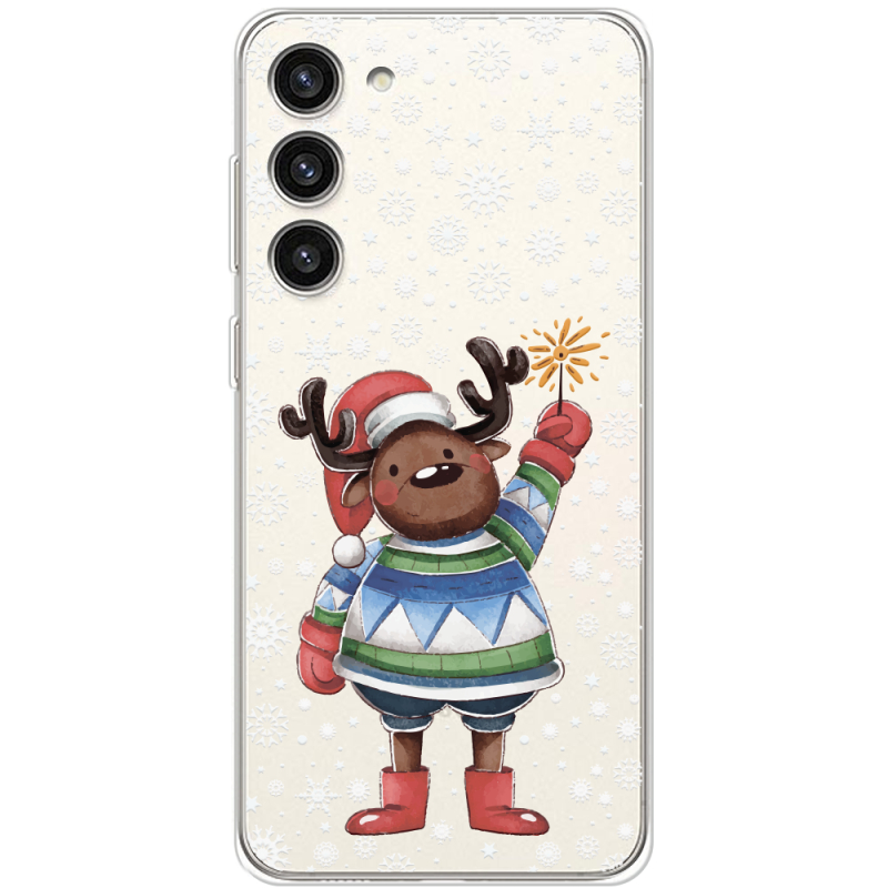 Прозрачный чехол BoxFace Samsung Galaxy S23 Plus (S916) Christmas Deer with Snow