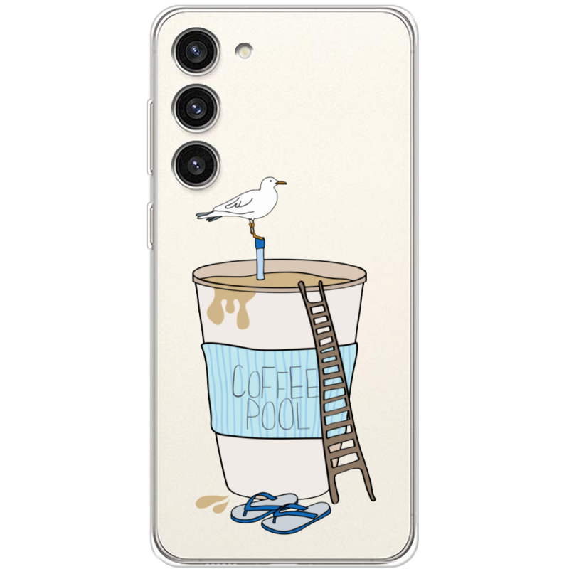 Прозрачный чехол BoxFace Samsung Galaxy S23 Plus (S916) Segull in Cofee Pool