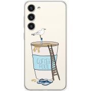 Прозрачный чехол BoxFace Samsung Galaxy S23 Plus (S916) Segull in Cofee Pool