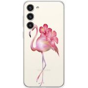 Прозрачный чехол BoxFace Samsung Galaxy S23 Plus (S916) Floral Flamingo