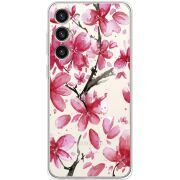 Прозрачный чехол BoxFace Samsung Galaxy S23 Plus (S916) Pink Magnolia