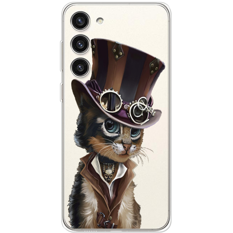 Прозрачный чехол BoxFace Samsung Galaxy S23 Plus (S916) Steampunk Cat