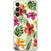 Прозрачный чехол BoxFace Samsung Galaxy S23 Plus (S916) Tropical Flowers