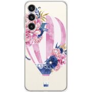 Чехол со стразами Samsung Galaxy S23 Plus (S916) Pink Air Baloon