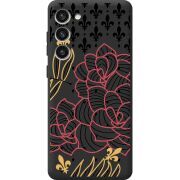 Черный чехол BoxFace Samsung Galaxy S23 Plus (S916) FranceFlowers