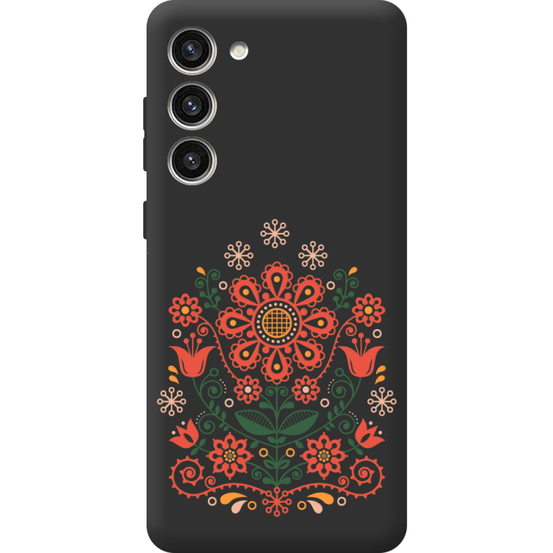 Черный чехол BoxFace Samsung Galaxy S23 Plus (S916) Ukrainian Ornament