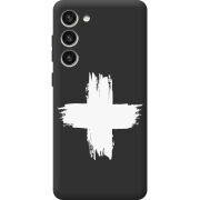 Черный чехол BoxFace Samsung Galaxy S23 Plus (S916) Білий хрест ЗСУ