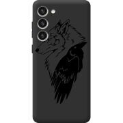 Черный чехол BoxFace Samsung Galaxy S23 Plus (S916) Wolf and Raven