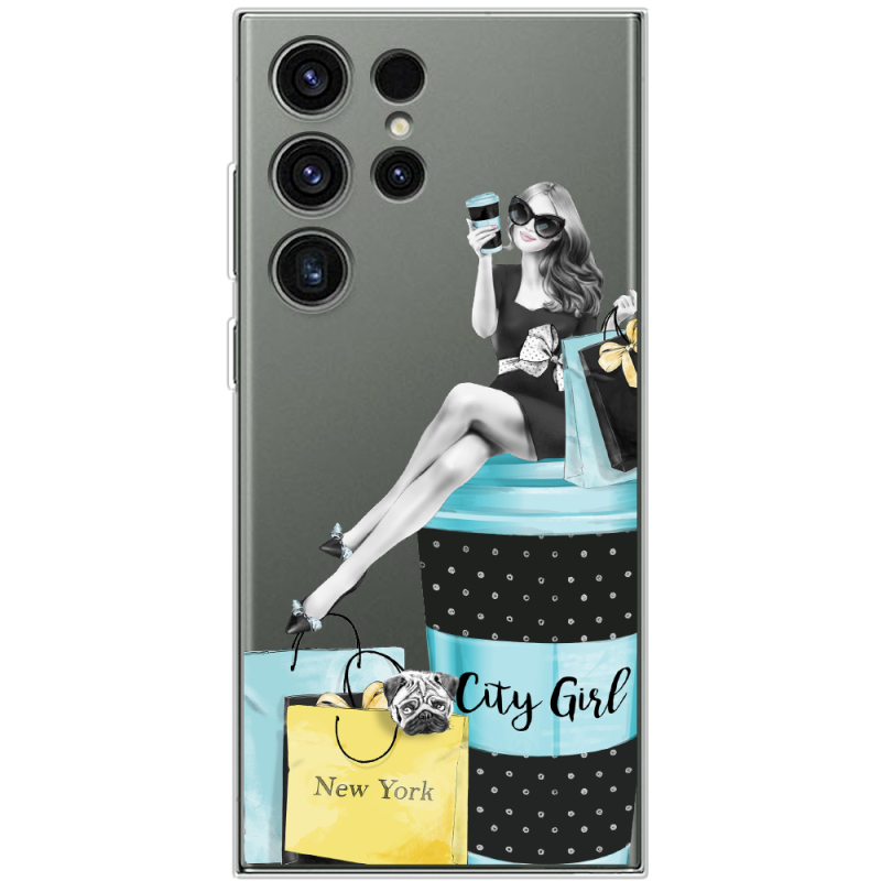 Прозрачный чехол BoxFace Samsung Galaxy S23 Ultra (S918) City Girl