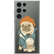 Прозрачный чехол BoxFace Samsung Galaxy S23 Ultra (S918) Dog Coffeeman