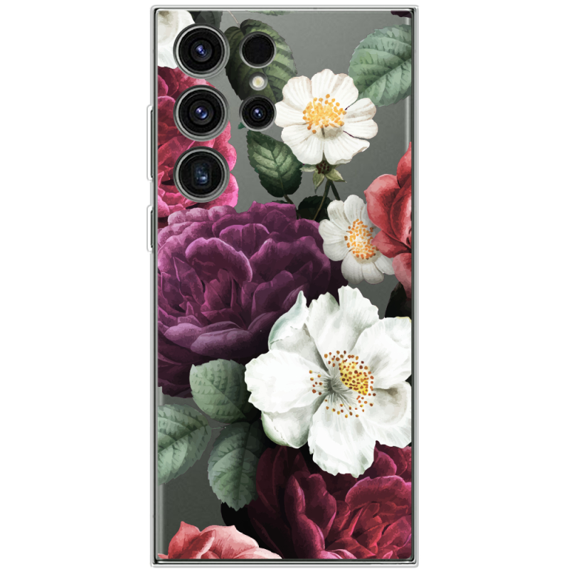 Прозрачный чехол BoxFace Samsung Galaxy S23 Ultra (S918) Floral Dark Dreams