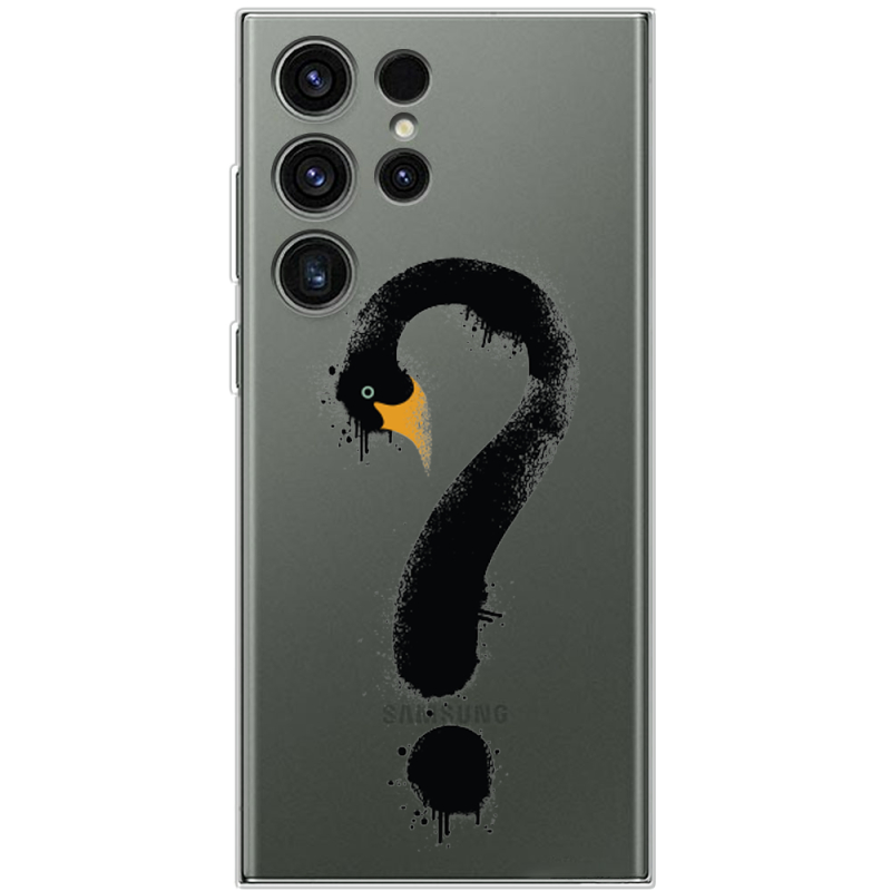 Прозрачный чехол BoxFace Samsung Galaxy S23 Ultra (S918) Swan question