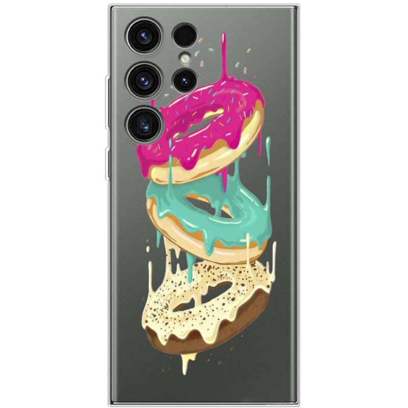 Прозрачный чехол BoxFace Samsung Galaxy S23 Ultra (S918) Donuts