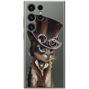 Прозрачный чехол BoxFace Samsung Galaxy S23 Ultra (S918) Steampunk Cat