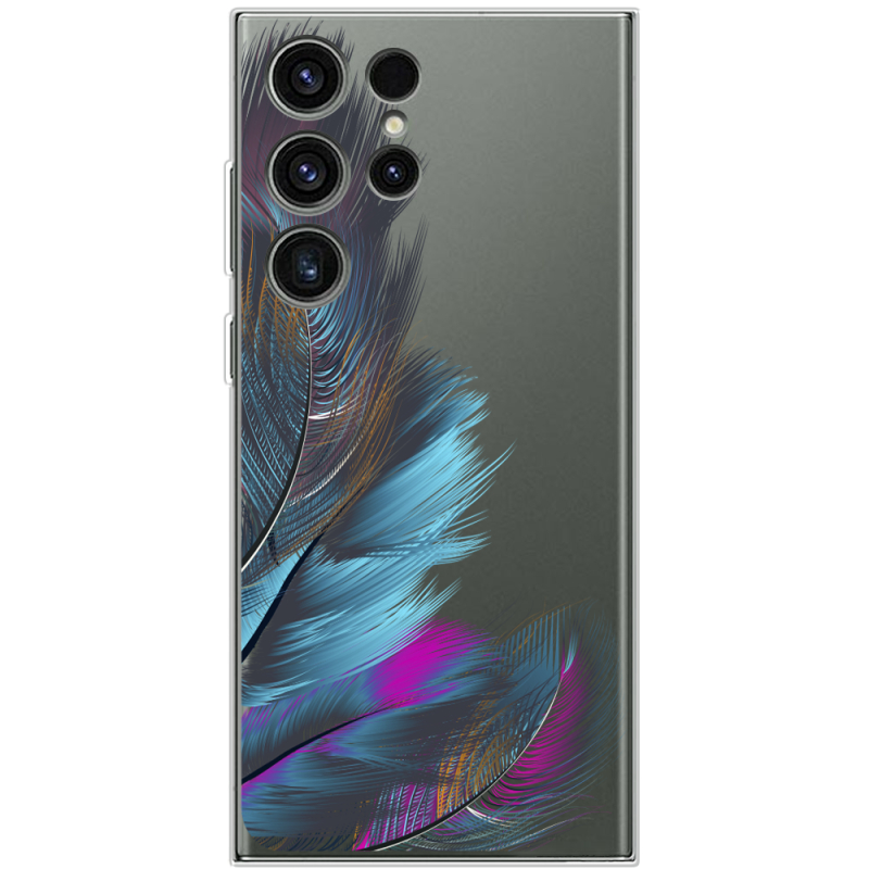 Прозрачный чехол BoxFace Samsung Galaxy S23 Ultra (S918) Feathers