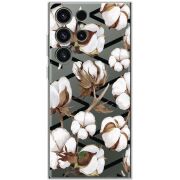 Прозрачный чехол BoxFace Samsung Galaxy S23 Ultra (S918) Cotton flowers