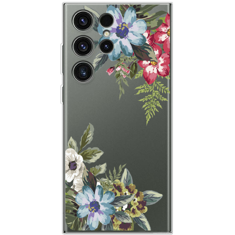 Прозрачный чехол BoxFace Samsung Galaxy S23 Ultra (S918) Floral