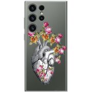 Чехол со стразами Samsung Galaxy S23 Ultra (S918) Heart