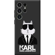 Черный чехол BoxFace Samsung Galaxy S23 Ultra (S918) Cat in Black