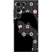 Черный чехол BoxFace Samsung Galaxy S23 Ultra (S918) Flower Hair