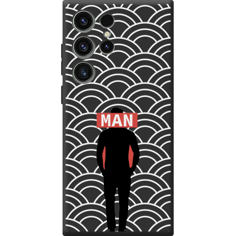 Черный чехол BoxFace Samsung Galaxy S23 Ultra (S918) Man Pattern