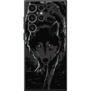 Черный чехол BoxFace Samsung Galaxy S23 Ultra (S918) Wolf