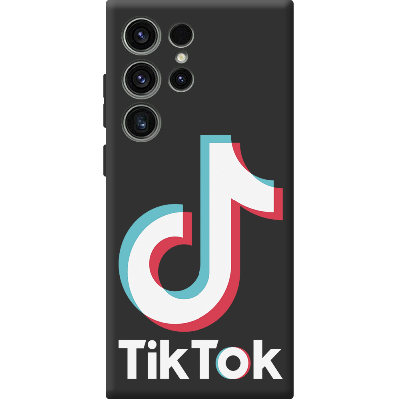 Черный чехол BoxFace Samsung Galaxy S23 Ultra (S918) Tik Tok