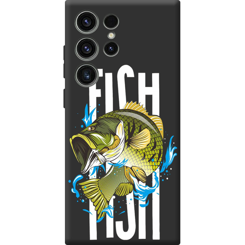 Черный чехол BoxFace Samsung Galaxy S23 Ultra (S918) Fish