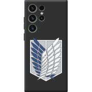 Черный чехол BoxFace Samsung Galaxy S23 Ultra (S918) Атака Титанов Крылья Свободы