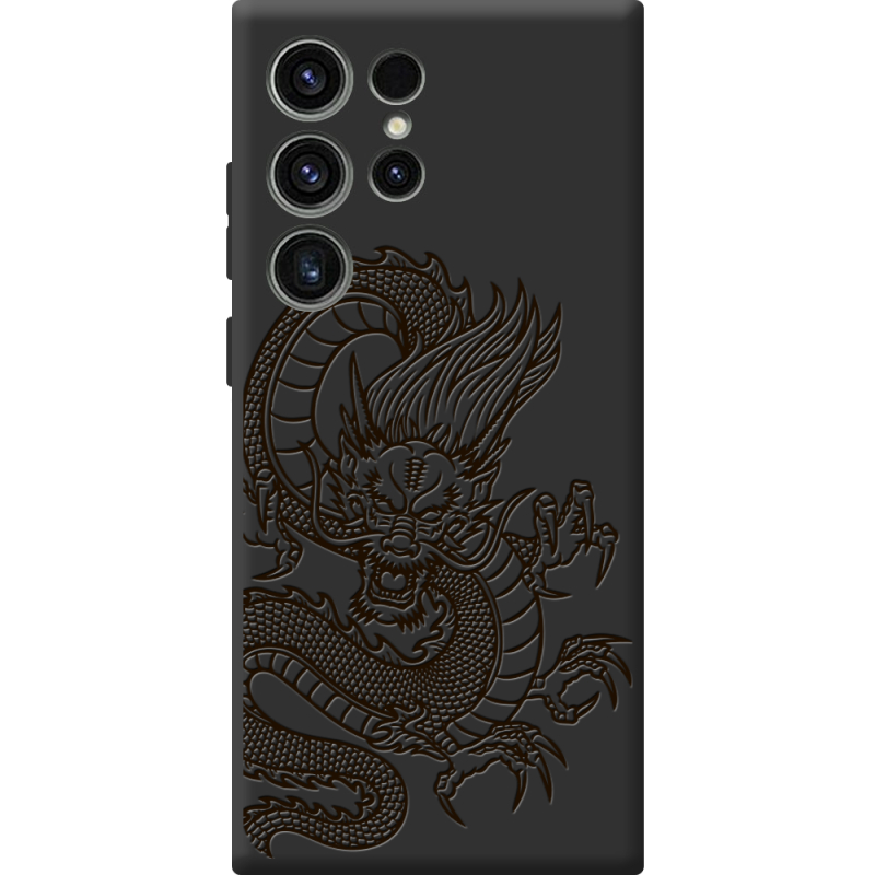 Черный чехол BoxFace Samsung Galaxy S23 Ultra (S918) Chinese Dragon