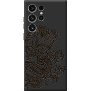 Черный чехол BoxFace Samsung Galaxy S23 Ultra (S918) Chinese Dragon