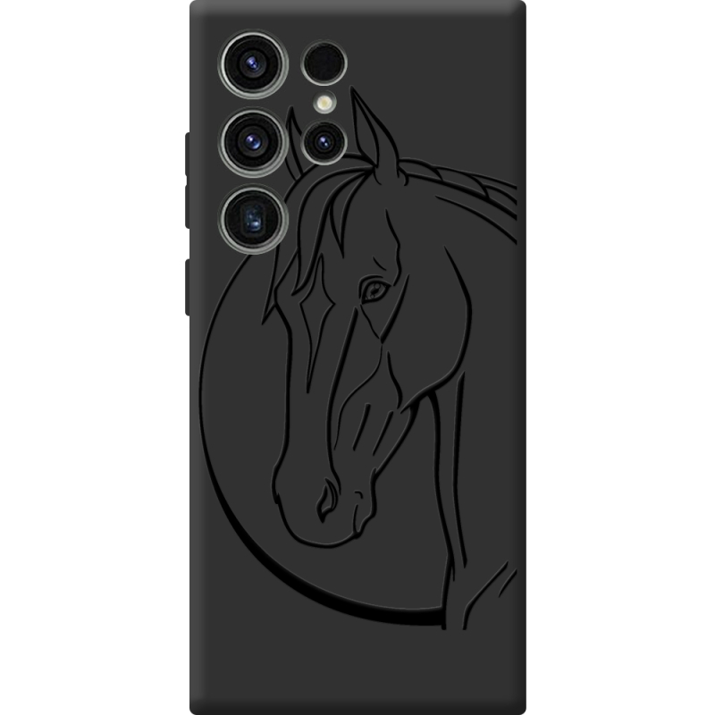 Черный чехол BoxFace Samsung Galaxy S23 Ultra (S918) Horse