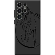 Черный чехол BoxFace Samsung Galaxy S23 Ultra (S918) Horse