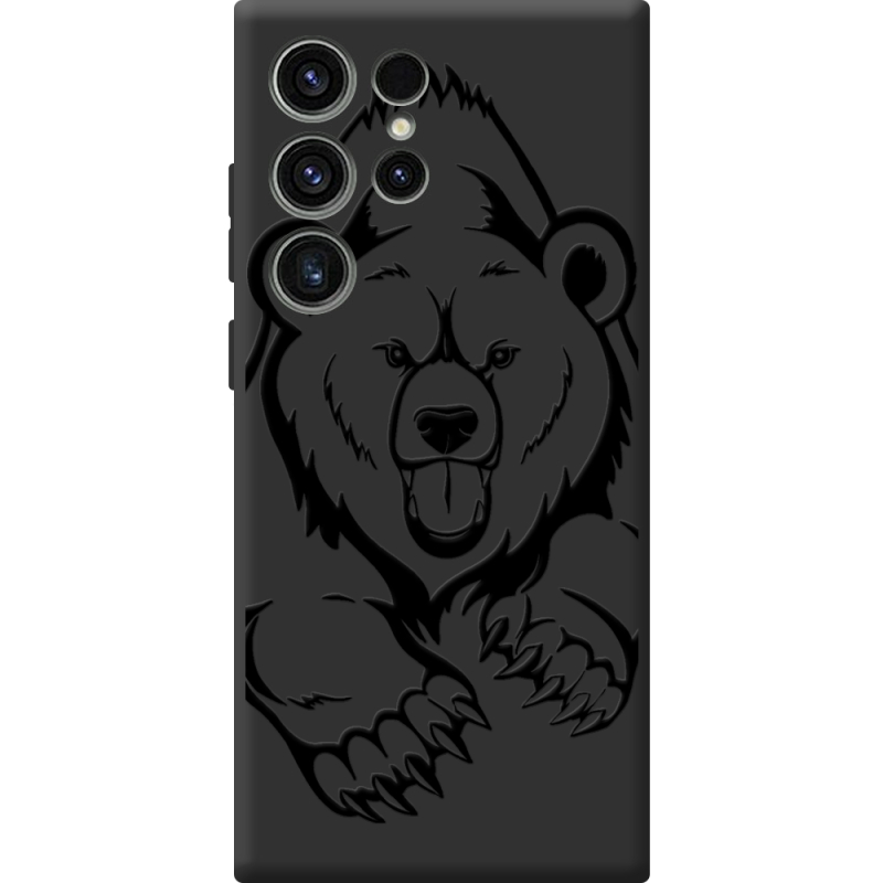 Черный чехол BoxFace Samsung Galaxy S23 Ultra (S918) Grizzly Bear