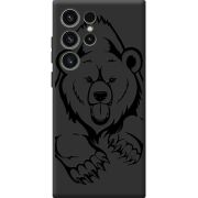 Черный чехол BoxFace Samsung Galaxy S23 Ultra (S918) Grizzly Bear