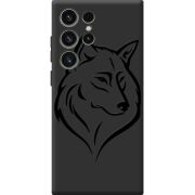 Черный чехол BoxFace Samsung Galaxy S23 Ultra (S918) Wolf