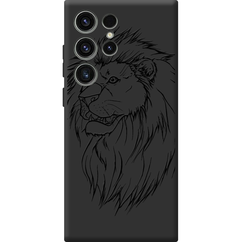 Черный чехол BoxFace Samsung Galaxy S23 Ultra (S918) Lion