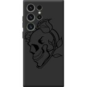 Черный чехол BoxFace Samsung Galaxy S23 Ultra (S918) Skull and Roses