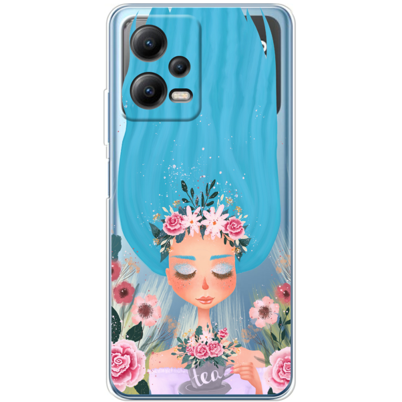 Прозрачный чехол BoxFace Xiaomi Poco X5 5G Blue Hair