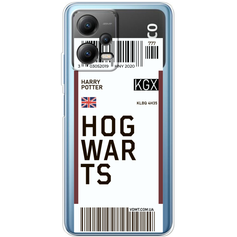 Прозрачный чехол BoxFace Xiaomi Poco X5 5G Ticket Hogwarts