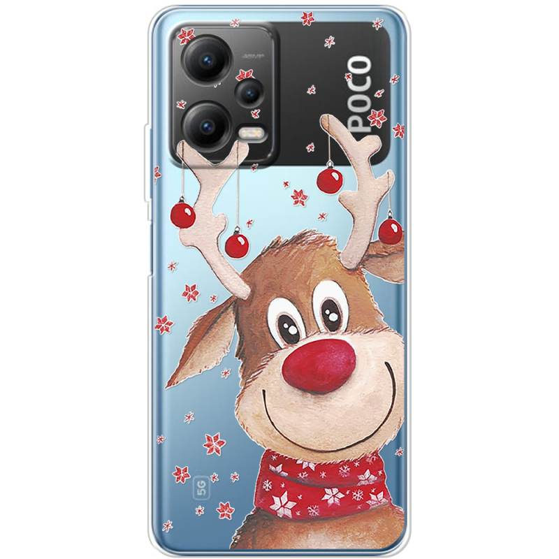 Прозрачный чехол BoxFace Xiaomi Poco X5 5G Winter Deer