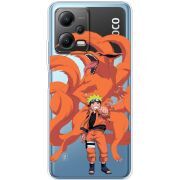 Прозрачный чехол BoxFace Xiaomi Poco X5 5G Naruto and Kurama