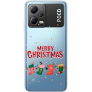 Прозрачный чехол BoxFace Xiaomi Poco X5 5G Merry Christmas