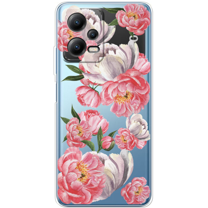 Прозрачный чехол BoxFace Xiaomi Poco X5 5G Peony Watercolor Style