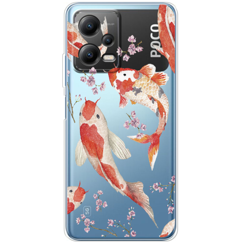 Прозрачный чехол BoxFace Xiaomi Poco X5 5G Japanese Koi Fish