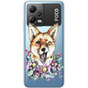 Прозрачный чехол BoxFace Xiaomi Poco X5 5G Winking Fox