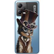 Прозрачный чехол BoxFace Xiaomi Poco X5 5G Steampunk Cat