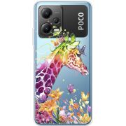 Прозрачный чехол BoxFace Xiaomi Poco X5 5G Colorful Giraffe