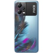 Прозрачный чехол BoxFace Xiaomi Poco X5 5G Feathers