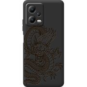 Черный чехол BoxFace Poco X5 5G Chinese Dragon